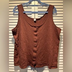 OLD NAVY Button Down Tank, Red, XL